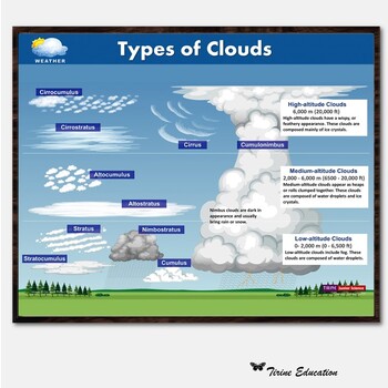 Types of Clouds (Weather Series) by Tirine Education | TPT