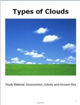 Preview of Types of Clouds Workbook Activity