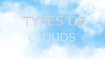Types of Clouds slide deck by Amy Bogan | TPT