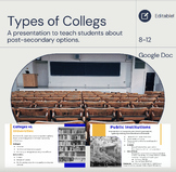Types of Colleges Presentation: For AVID, College & Career
