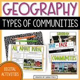 Types of Communities Digital Activities - 2nd & 3rd Grade 