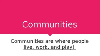 Preview of Types of Communities Power Point