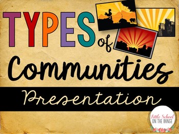 Preview of Types of Communities Presentation