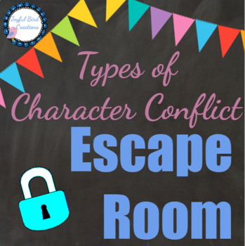 Preview of Types of Conflict "Escape Room" Stations Activity