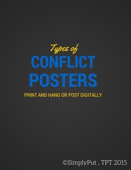 Preview of Types of Conflict Posters for the ELA Classroom