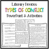 Types of Conflict PowerPoint and Activities, Literary Devices