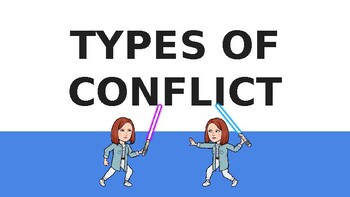 Preview of Types of Conflict Powerpoint w/ video examples