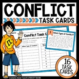 Types of Conflict Task Cards & Recording Sheet: Print & Digital