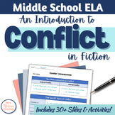Types of Conflict in Fiction Middle School Worksheet