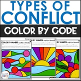 Types of Conflict in Literature Color by Number ELA