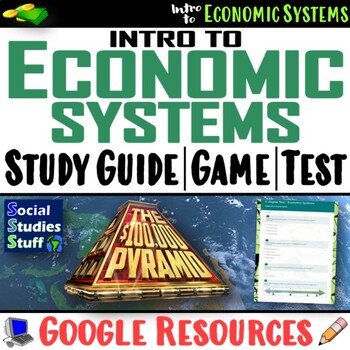 Preview of Types of Economic Systems Study Guide, Review Game, Intro Unit Test | Google