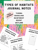 Types of Ecosystem Journal Notes TEKS Aligned