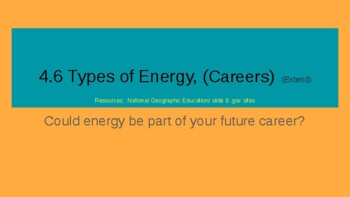 Preview of Types of Energy (Careers for the Future)