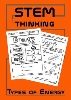 Types of Energy Coloring Doodle Sheets Elementary Science by STEMthinking