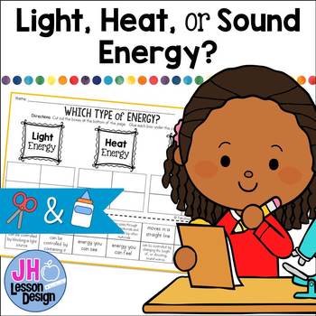 Preview of Types of Energy: Light, Heat, or Sound?: Cut and Paste Sorting Activity