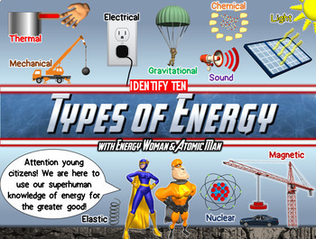 Preview of Types of Energy PowerPoint & Worksheet: FULLY LOADED