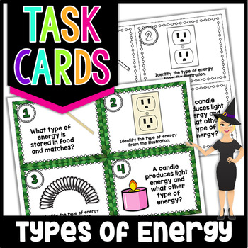 Preview of Types of Energy Science Task Cards | Science Task Cards