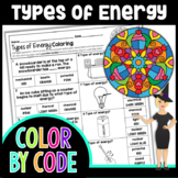 Types of Energy Valentine's Color By Number | Science Colo