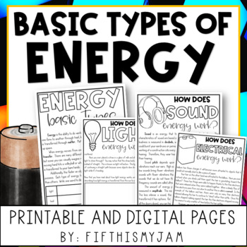 Preview of Types of Energy with Digital Interactive Slides