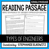 Types of Engineers Reading Passage | Printable & Digital