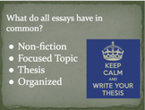 Types of Essays Lesson and Slideshow