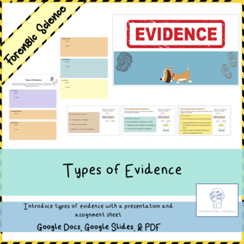 Preview of Types of Evidence: Presentation and Assignment Sheet (Digital and In Class!)