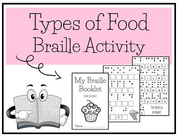 Preview of Types of Food Braille Activity