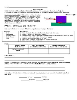 Preview of Types of Friction Lab