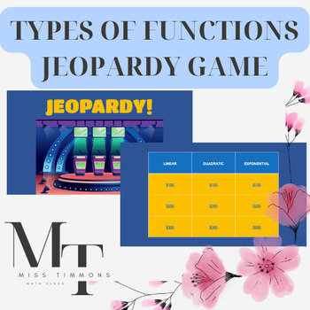 Preview of Types of Functions Jeopardy Game
