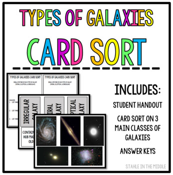 Preview of Types of Galaxies Card Sort