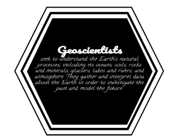 Preview of Types of Geoscientist Bulletin Board- Hexagon
