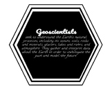 Types of Geoscientist Bulletin Board- Hexagon