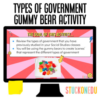 Preview of Types of Government Gummy Bears Activity