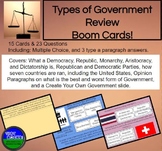 Types of Government Review Boom Cards