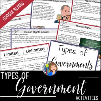 Preview of Types of Government - Unlimited vs. Limited Government with ELL & Google Slides™