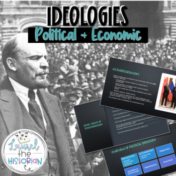Preview of Types of Government and Economic Systems Presentation  & Cloze Notes [Editable]