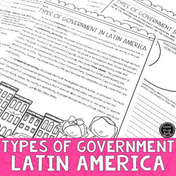 Preview of Types of Government in Latin America Reading Activity (SS6CG1, SS6CG1b) GSE