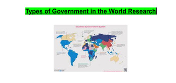 Preview of Types of Government in the World Research (Emergency Sub Plan for High School)