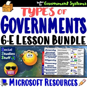 Preview of Examine Types of Governments 6-E Lesson and Practice Activities | Microsoft