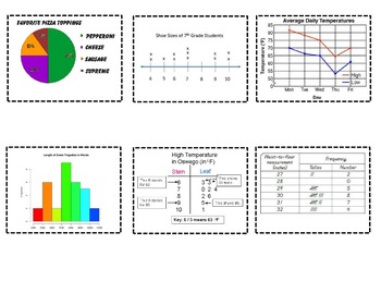 Preview of Types of Graphs Matching Activity/Study Guide