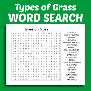 FREE PRINTABLE GRASS TYPE WORD SEARCH!!!! - Professor Jo's Ko-fi Shop -  Ko-fi ❤️ Where creators get support from fans through donations,  memberships, shop sales and more! The original 'Buy Me a
