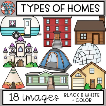 clipart kinds of houses