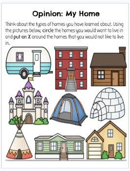 Preview of Types of Homes Lesson