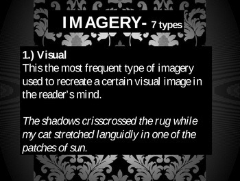 Types of Imagery by adrienne read | Teachers Pay Teachers