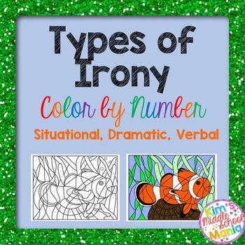 Preview of Types of Irony Color by Number