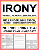 Types of Irony in Literature No Prep Introductory Lesson &