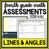 Identifying Types of Lines & Angles Practice Test, 4th Gra