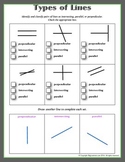 Types of Lines ( parallel, intersecting, or perpendicular)
