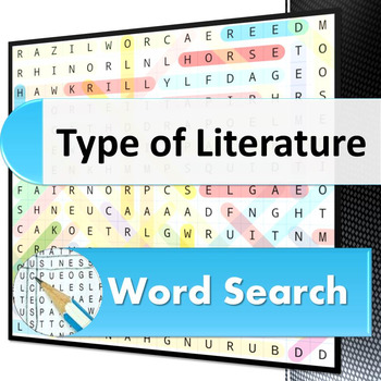 Types of Literature word search puzzle by The Lit Guy | TpT