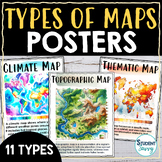 Types of Maps Posters Mapping Bulletin Board Maps and Glob